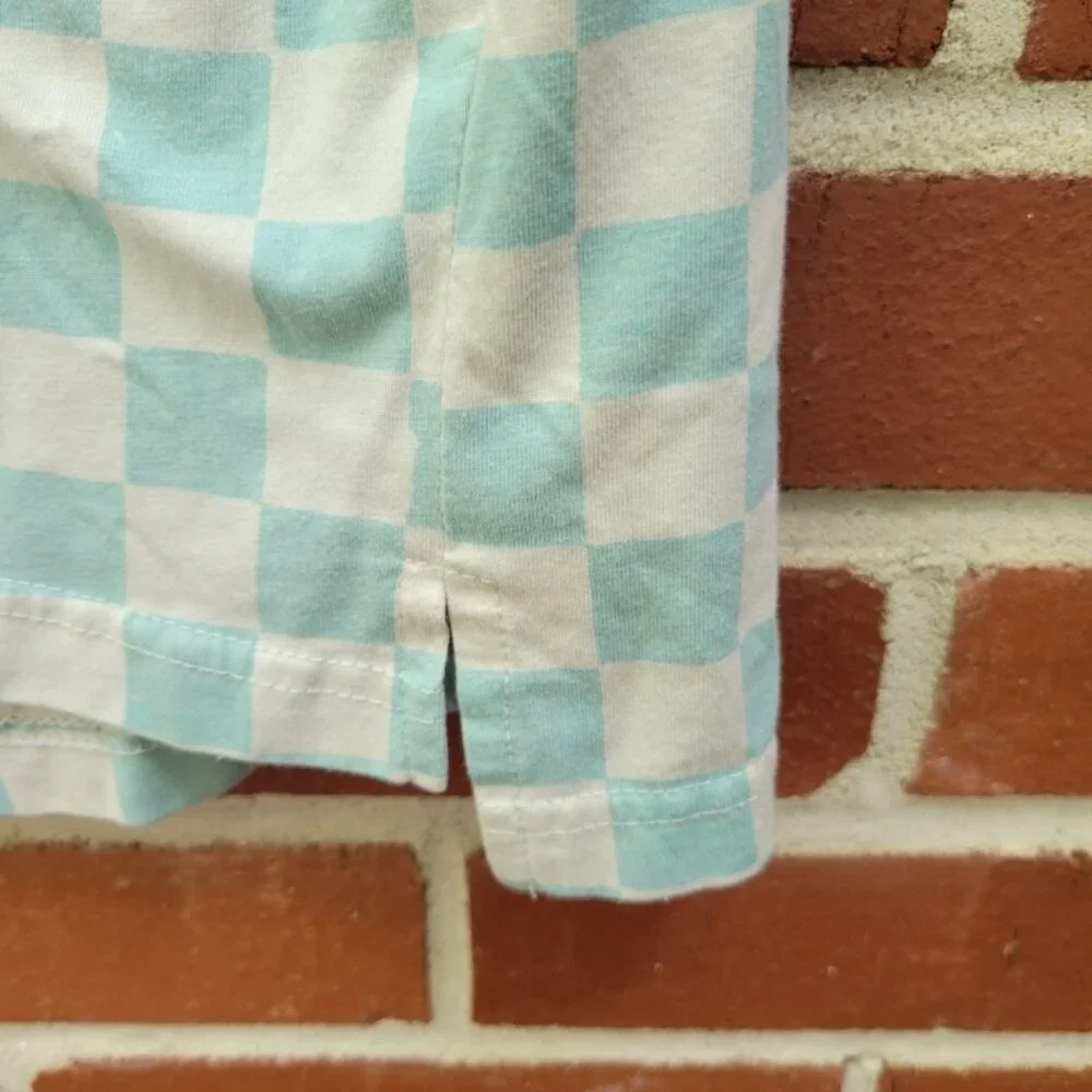 White & Seafoam Los Angeles Checked Shirt - Made by Bascom Projects - Size S - Picture 3 of 7